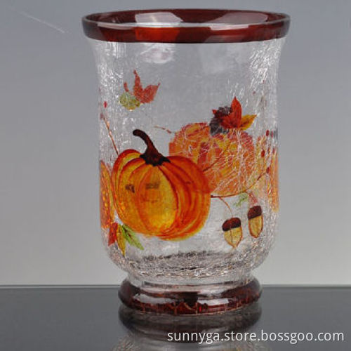 Hurricane Glass Table Lamp with 154mm Height and 111mm Top Diameter, Customized Designs are Welcome